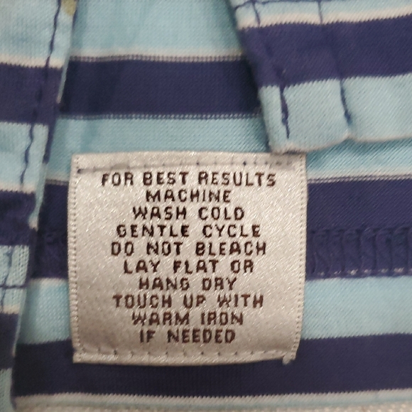 Peter Millar Blue Striped Polo Shirt Size M - Picture 4 of 11